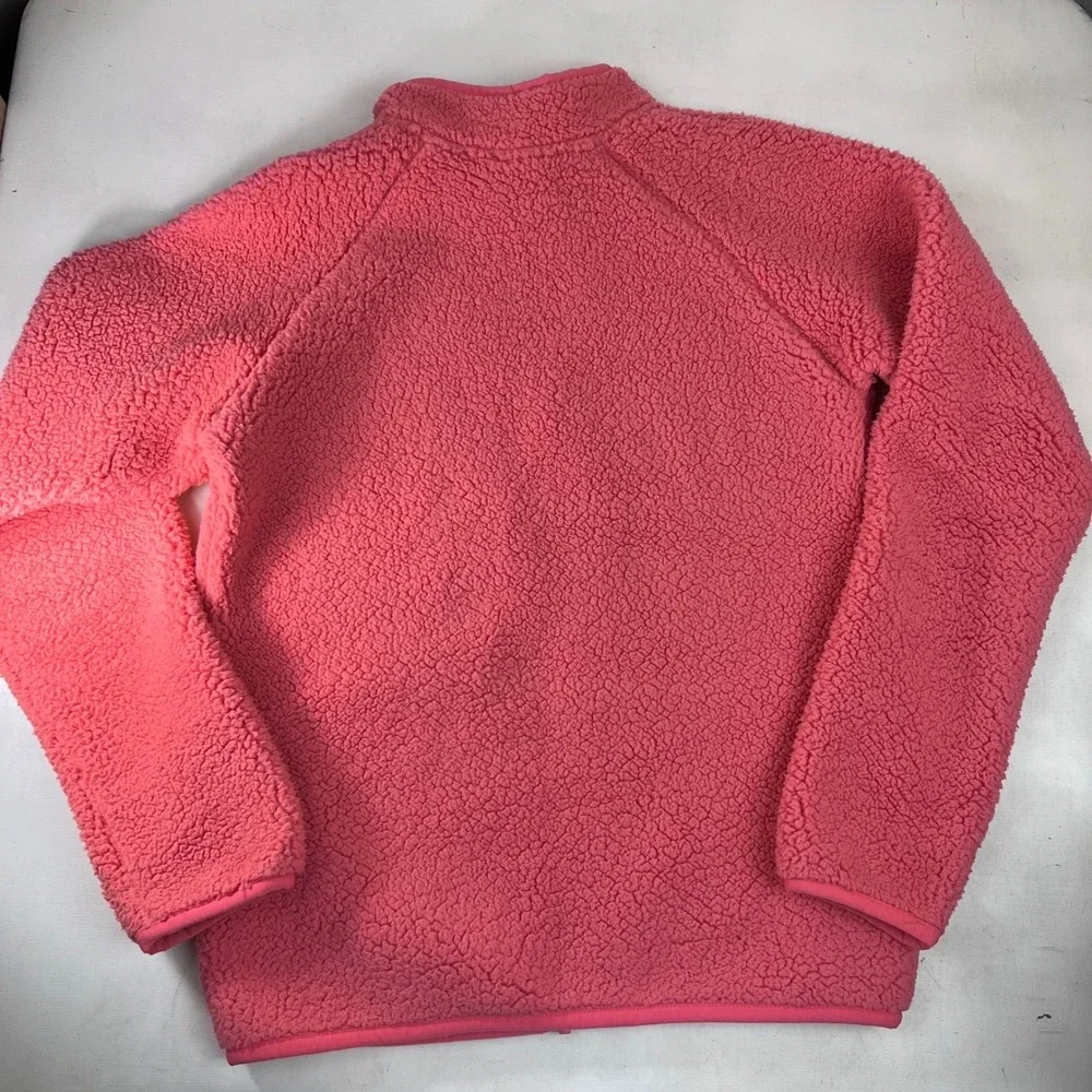 Columbia Coral Pink Fuzzy Fleece Jacket XL Full‎ Zip Girls Outdoor, Cozy READ
